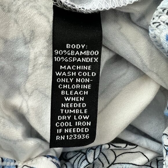 Peach Clothing Katerina Top Santorini Floral Bamboo Knit Large UV Protection - Picture 9 of 9